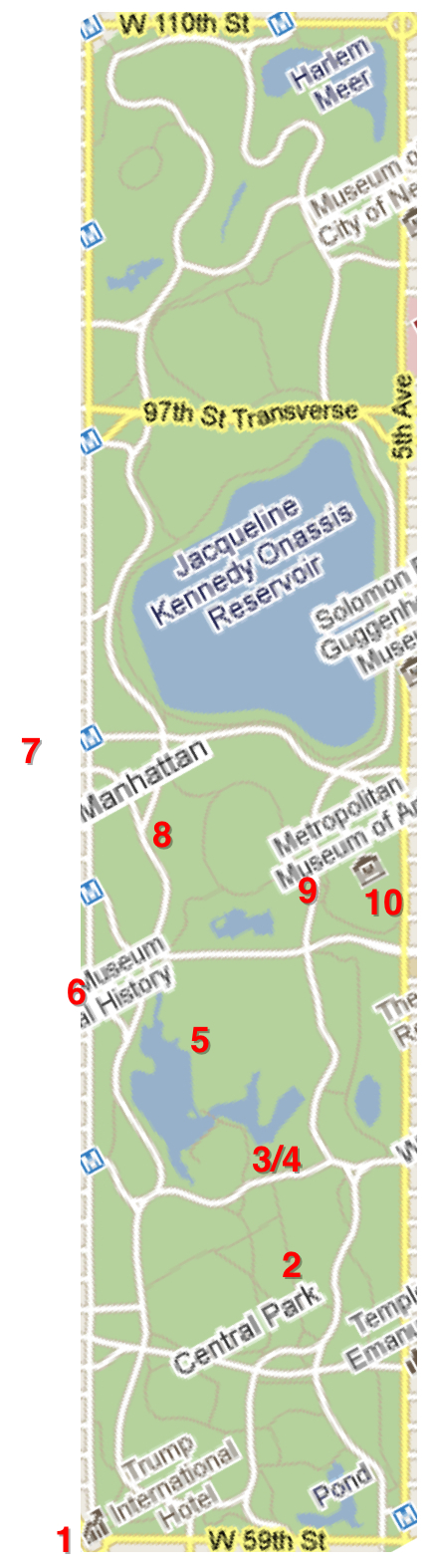 Central Park Itinerary